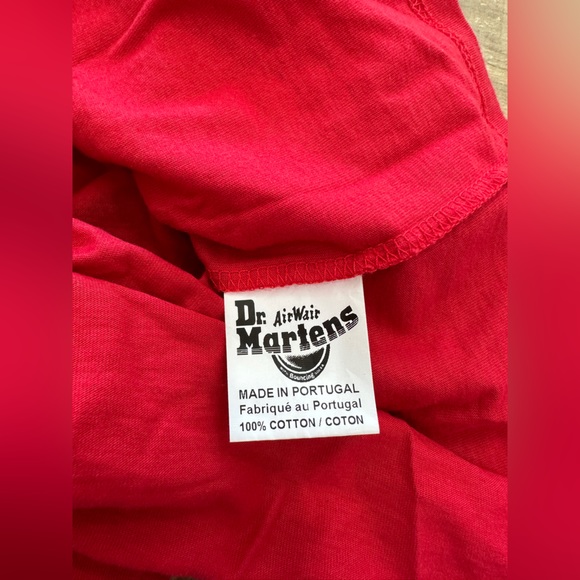 Dr. Martens Airwair red shirt sleeve graphic tee with sequins hearts - Picture 11 of 12